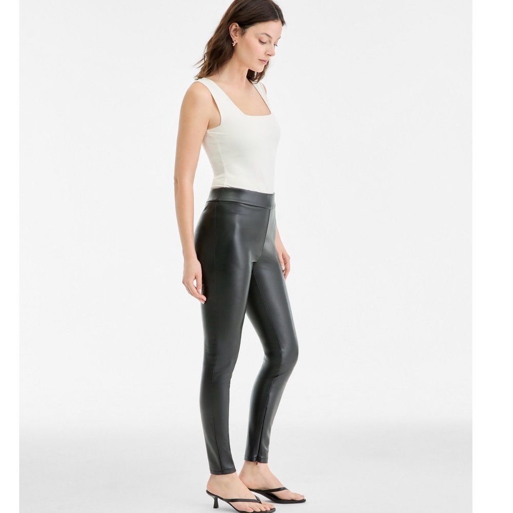 Black Tape skinny  faux leather plus size pants size X ( 0X)